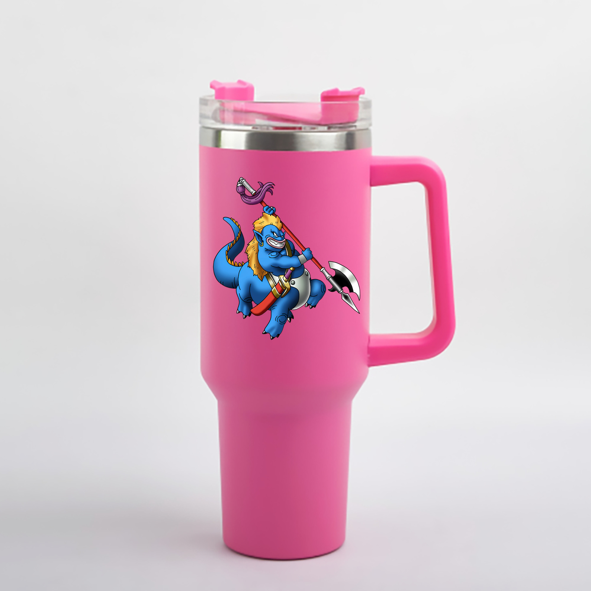 （画像用） ドラゴンクエスト Doragon Kuesuto Dragon Quest 1200mL車用タンブラー - クリスタルステッカー（プラスチックストロー付き）